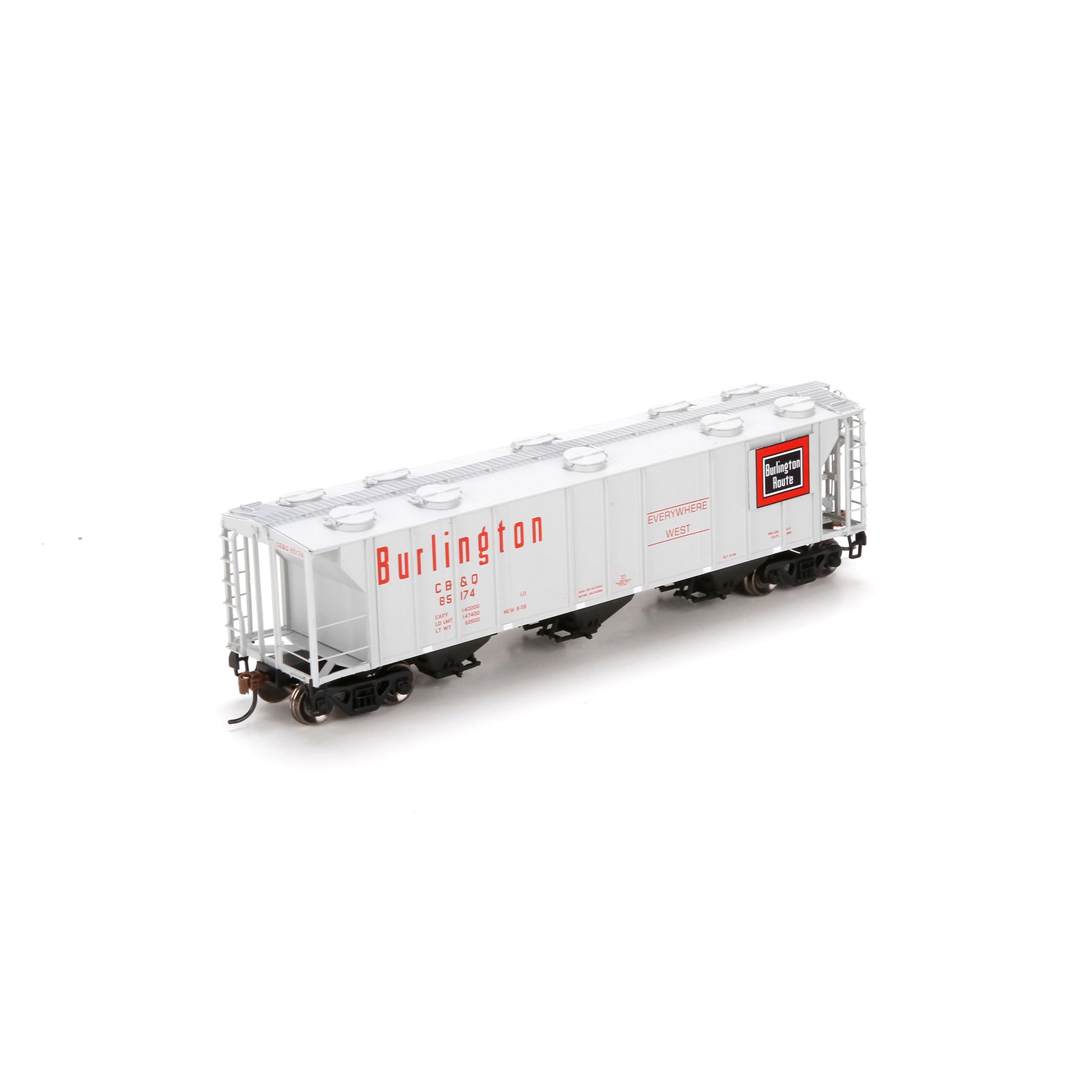 Athearn 89080 HO Chicago, Burlington and Quincy PS-2 2893 3-Bay Covered #85174