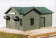 American Model Builders 124 Laser Art Illinois Central Depot HO Building Kit