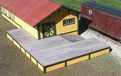American Model Builders 809 Laser Art Santa Fe Freight Dock HO Scale Kit