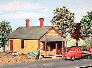 American Model Builders 81 Laser Art One-Story Section House S Scale Kit