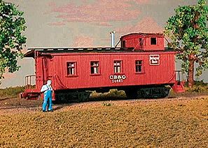 American Model Builders 855 HO Scale Burlington Wood Waycar Laser Building Kit