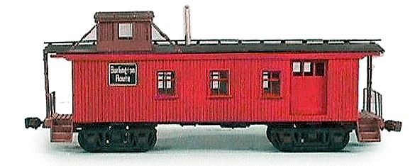 American Model Builders 858 Laser Art CB&Q NE4 30' Sidedoor Caboose HO Scale Kit