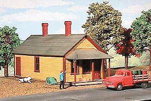 American Model Builders 481 Laser Art Section House O Scale Kit 4.5x10.3x4.3"