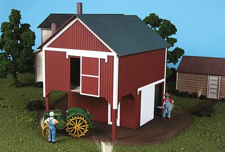 American Model Builders 489 Laser Art Loft Barn 6x4.25x6" O Scale Kit
