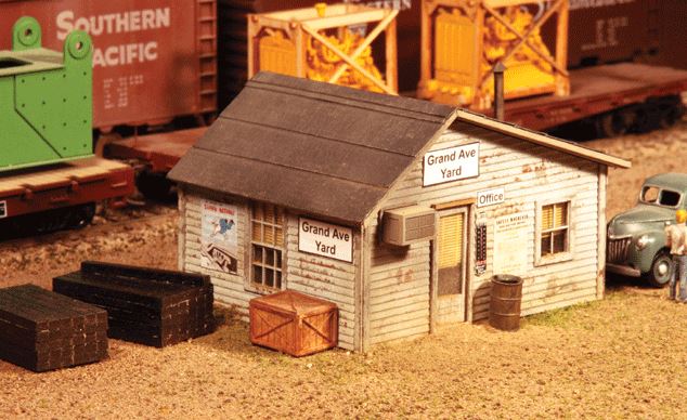 American Model Builders 795 Laser Art Grand Avenue Yard Office HO Scale Kit