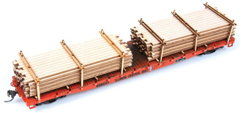 American Model Builders 201 HO GSC 53'6" Lumber Loads Laser Art Kit