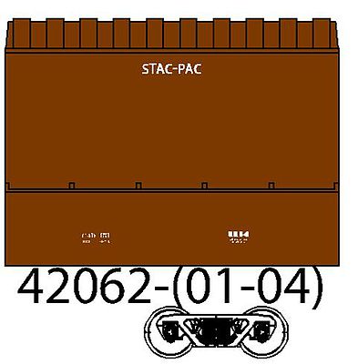 Trainworx Inc 42062-04 N Cadillac 20' Stac-Pac Auto Container Boxcar #4