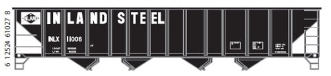Trainworx Inc 2448-24 N Inland Steel 100-Ton 4-Bay (Quad) Hopper w/Coal Load #12