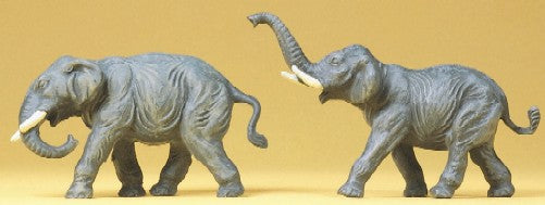 Preiser 20375 HO Scale Circus Elephants Figures (Set of 2)