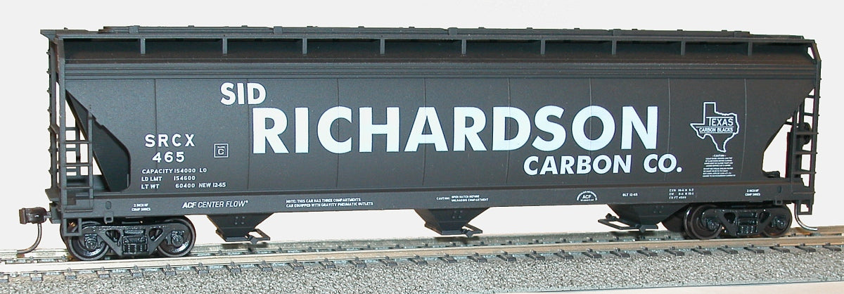 Accurail 2103 HO Sid Richardson Carbon Co. ACF 3-Bay Centerflow Hopper Kit