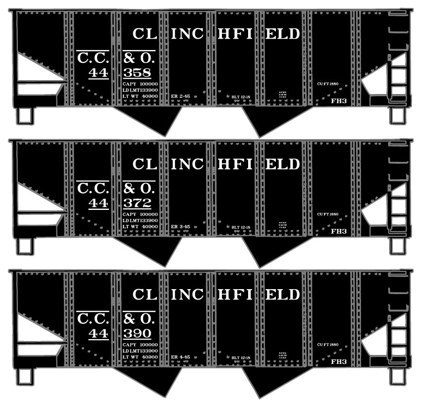 Accurail 25814 HO Clinchfield USRA Twin Hopper 3 Car Set