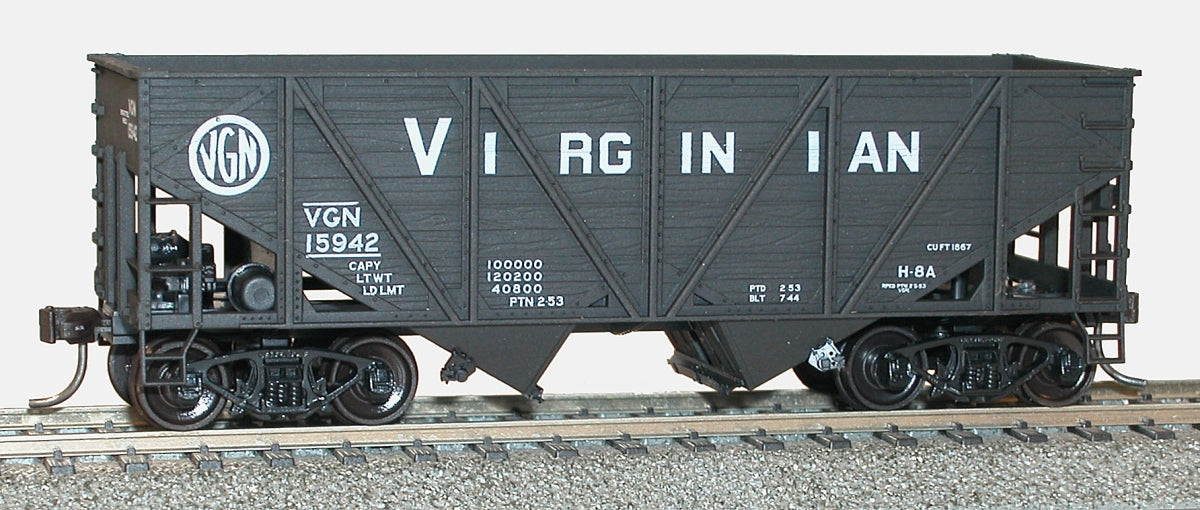 Accurail 27071 HO Virginian 55 Ton Wood Side Twin Hopper Kit