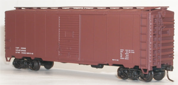 Accurail 3598 HO Data Only (Mineral Red) 40' AAR Single Door Steel Boxcar