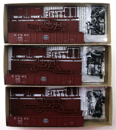 Accurail 37584 HO Nashville Chattanooga &St. Louis 41' Steel Gondola (Set of 3)