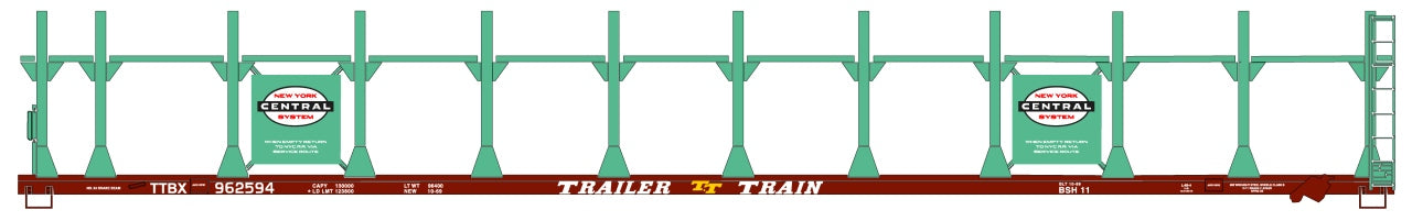 Accurail 92051 HO New York Central 89' Bi-Level Auto Rack Kit
