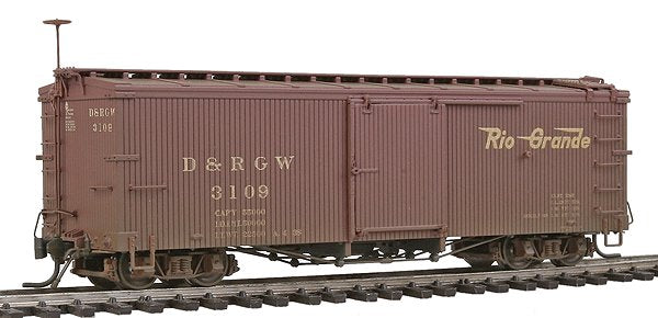 Blackstone Models 340122W HOn3 DRGW 3000 Series 30' Weathered Boxcar #3109