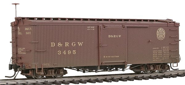 Blackstone Models 340124W HOn3 DRGW 3000 Series 30' Weathered Boxcar #3495
