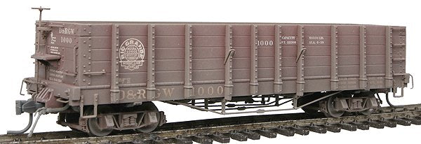 Blackstone Models 340400W HOn3 DRGW 1000 Ser. High Side Weathered Gondola #1000