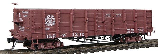 Blackstone Models 340412 HOn3 DRGW 1000 Series High Side Gondola #1202