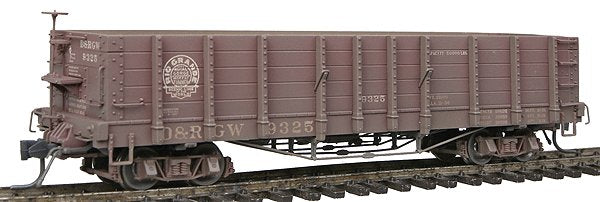 Blackstone Models B340415W HOn3 DRGW 1000 Ser. High Side Weathered Gondola #9325
