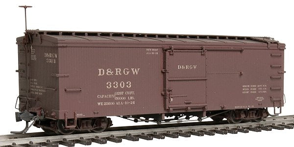 Blackstone Models 340129W HOn3 DRGW 3000 Series 30' Weathered Boxcar #3303