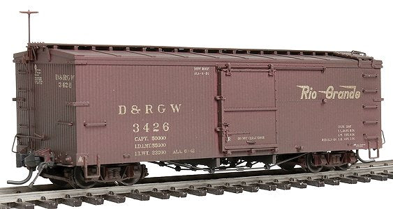 Blackstone Models 340131W HOn3 DRGW 3000 Series 30' Weathered Boxcar #3426