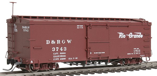 Blackstone Models 340133 HOn3 DRGW 3000 Series 30' Boxcar #3743