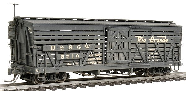 Blackstone Models 340226W HOn3 DRGW 5500-Series 30' Weathered Stock Car #5510