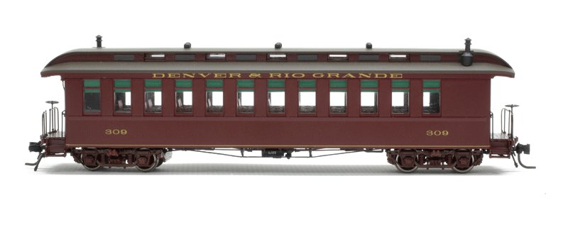Blackstone Models B350110 HOn3 Scale D&RGW Open-Platform Coach Car Set
