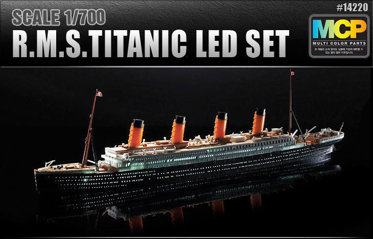 Academy 14220 1:700 R.M.S Titanic Plastic Model Kit with LED Package