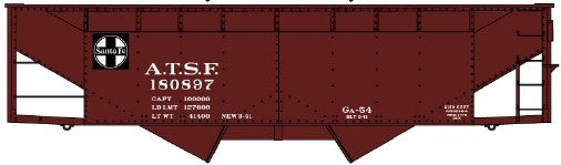 Accurail 80769 HO ATSF Santa Fe 50-Ton Offset Twin Hopper Kit #180854
