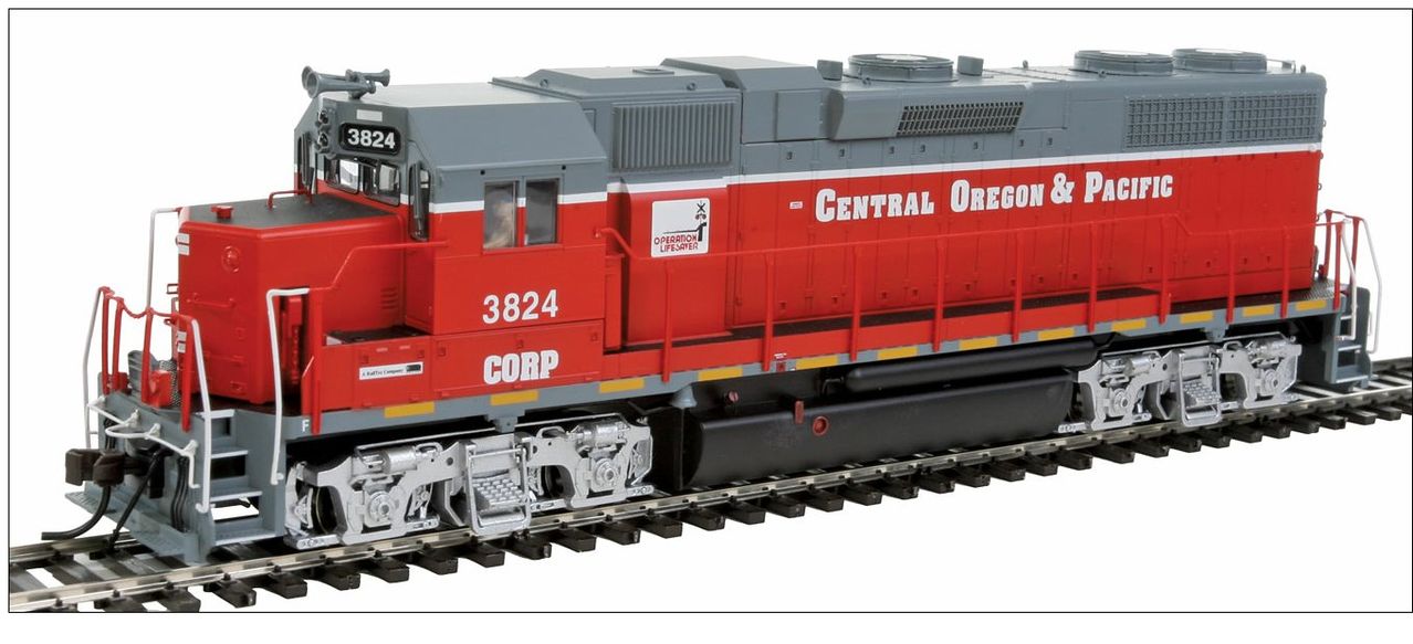 Atlas 10001730 HO Central Oregon & Pacific EMD GP38 Low Nose Diesel Engine #3824