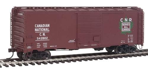 Atlas 20003041 HO Canadian National 40' Postwar Box Car with 8' Door #542802