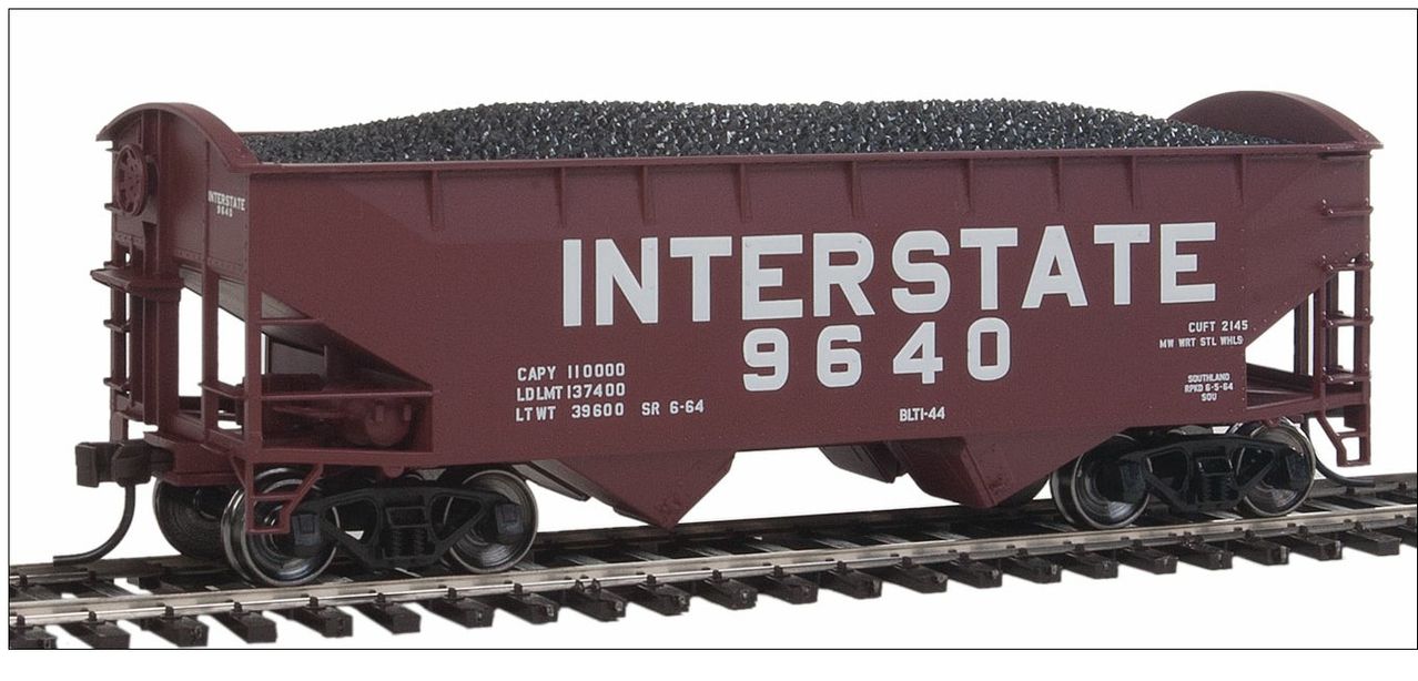 Atlas 20003160 HO Interstate 2-Bay Offset Side Hopper Round End #9640
