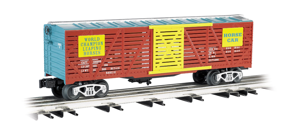 Williams 47412 O Ringling Bros And Barnum & Bailey 40' Steel Boxcar 3-Rail