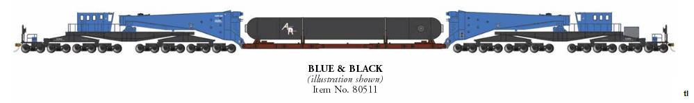 Bachmann 80511 HO 380 Ton Schnabel Car with Retort Load and Trucks