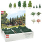 Busch 6333 Mixed, Pine, Deciduous & Blooming Bulk Pack Assorted (204)