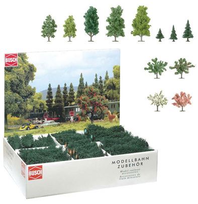 Busch 6333 Mixed, Pine, Deciduous & Blooming Bulk Pack Assorted (204)