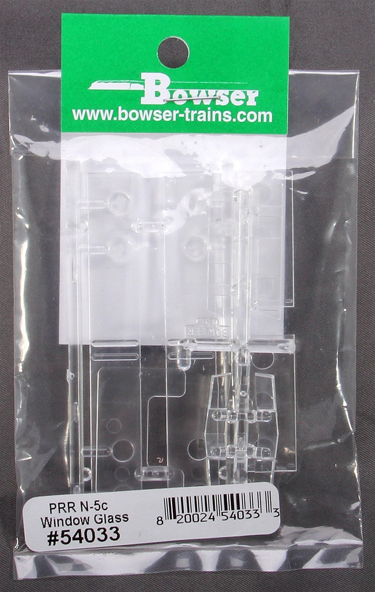 Bowser 54033 HO Window GLass For N-5c Caboose
