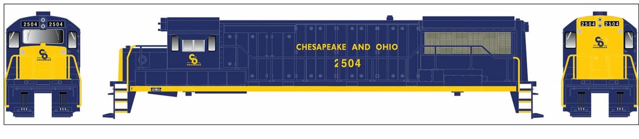 Bowser 23846 HO Chesapeake & Ohio GE U25B Standard DC Executive Line #2514