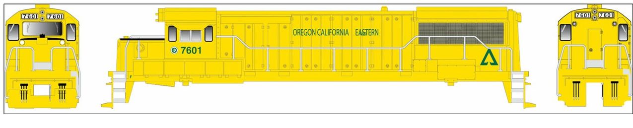 Bowser 23849 HO Oregon, California & Eastern GE U25B Diesel Locomotive #7601