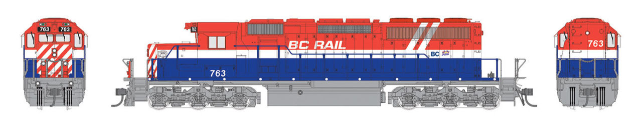 Bowser 24126 HO British Columbia Railway GMD SD40-2 Standard DC #758
