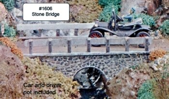Campbell Scale Models 1606 HO Stone Bridge with Highway Accessories Kit