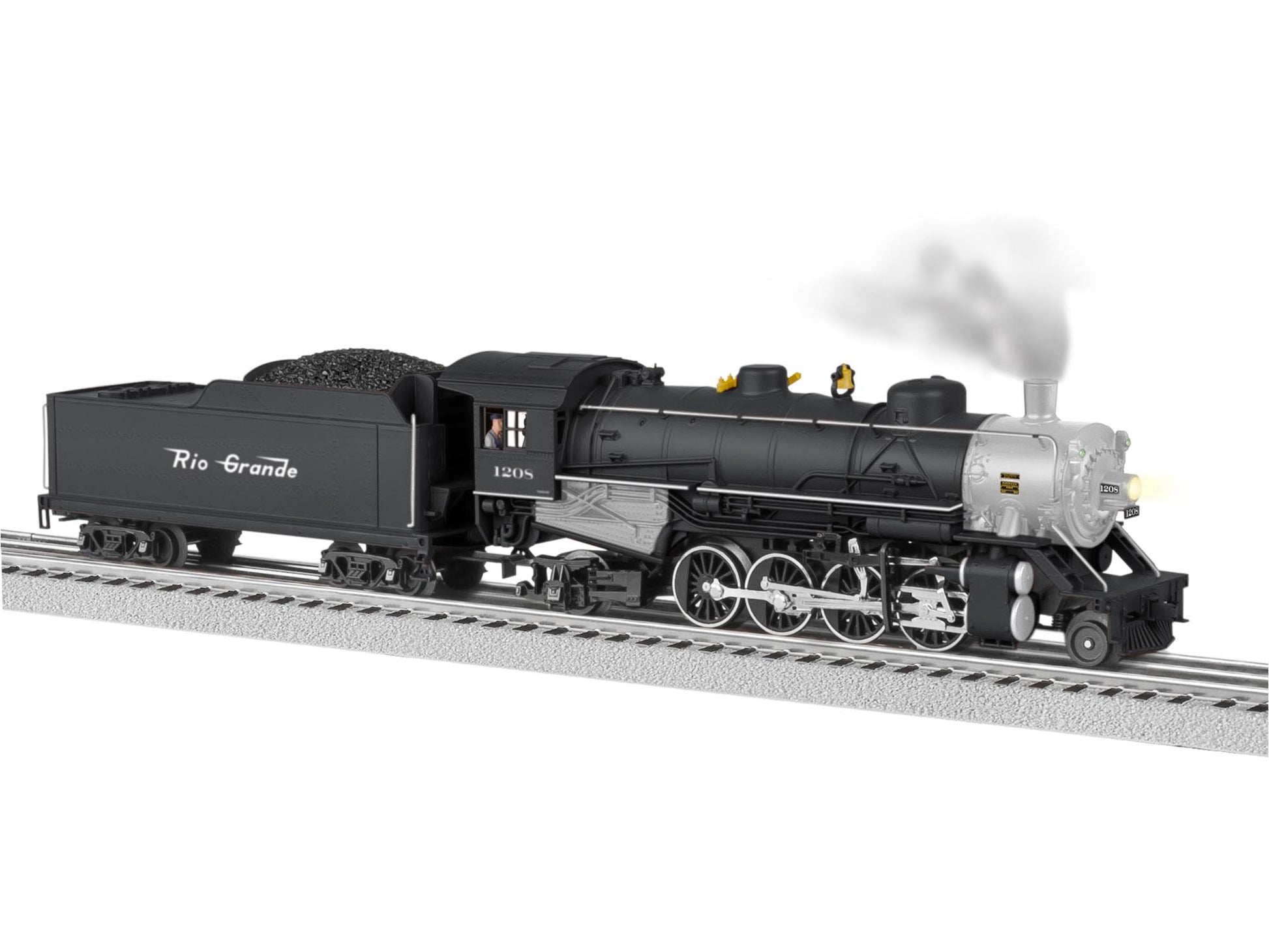 Lionel 6-82963 O DRGW Lionchief Plus Mikado Steam Locomotive #1208