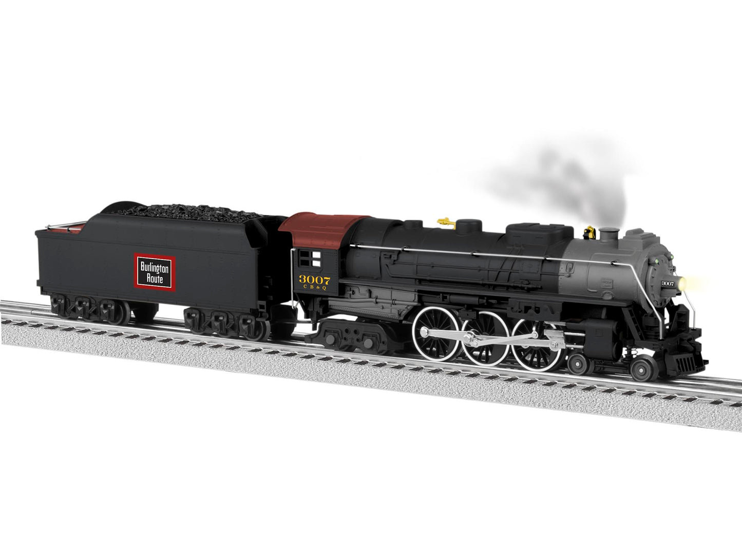 Lionel 6-82967 O CB&Q Lionchief Plus Hudson Steam Locomotive #3007