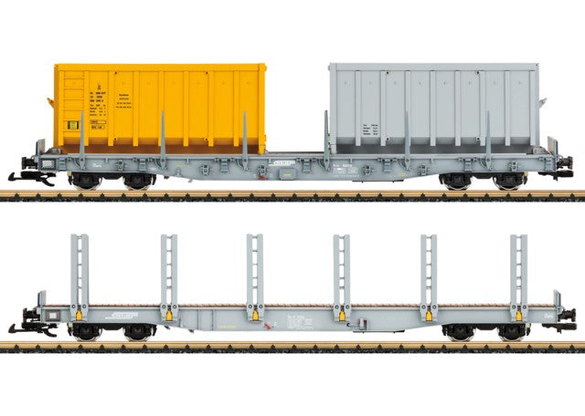 LGB 40922 G Rhaetian Railways RhB Stake Car (Set of 2)