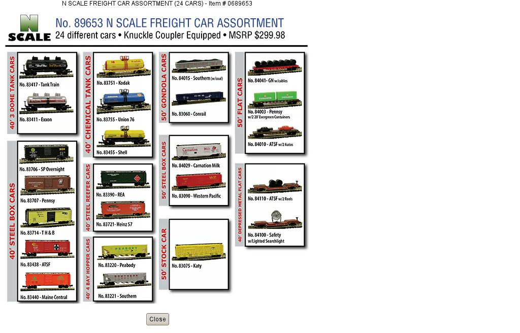 Model Power 89653 N Freight Cars Assortment (24)