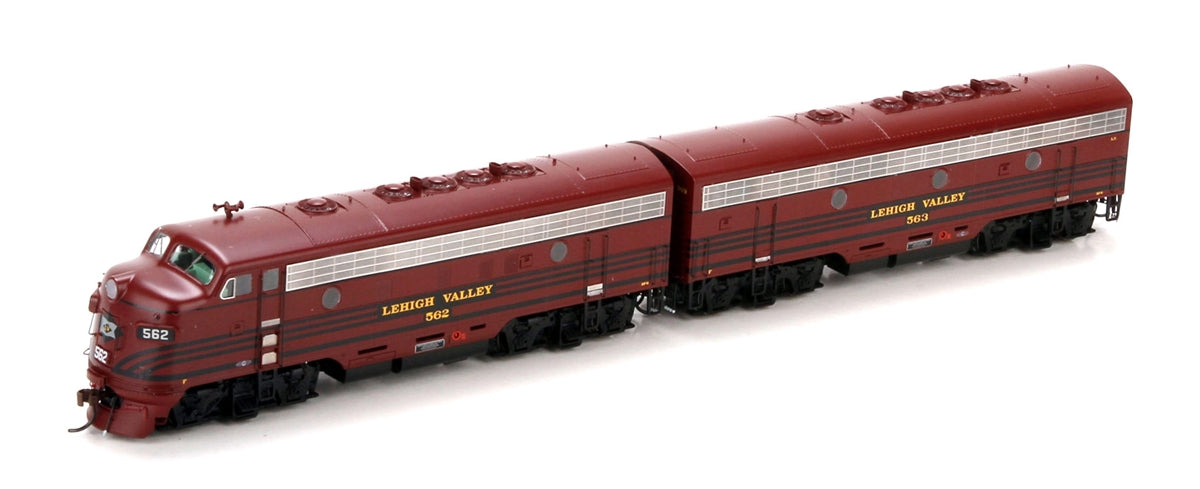 Athearn G22664 HO Lehigh Valley F7A/B Diesel Locomotive w/DCC & Sound #562, #563