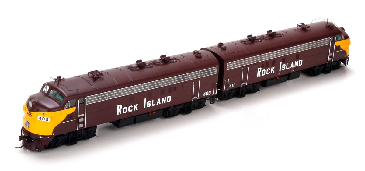 Athearn G22652 HO Rock Island FP7 A/A with DCC & Sound #406/411