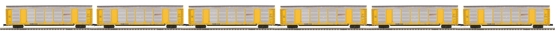 MTH 20-92044 O Burlington Northern Santa Fe Corrugated Auto Carrier (Set of 6)
